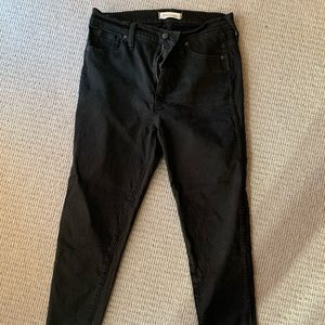Madewell 10” denim high rise skinny. Black. 31